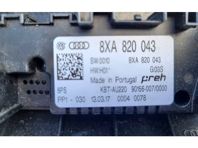 Блок управления климат-контролем 8XA820043, 901560070000   Audi A1