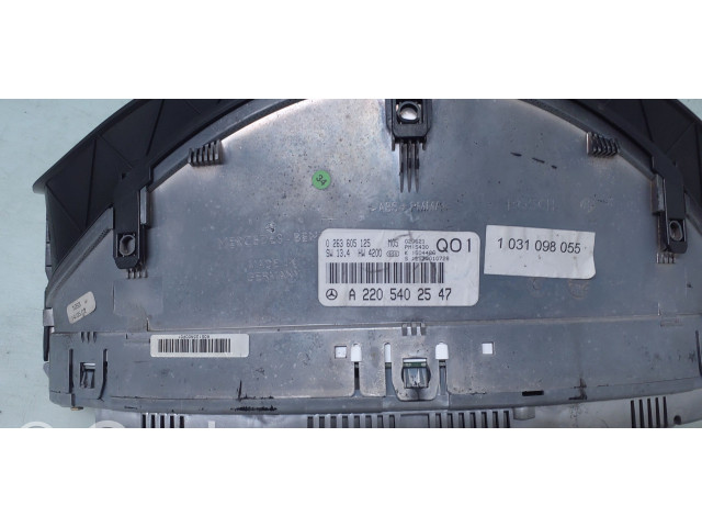 Přístrojová deska Mercedes-Benz S W220 2000 A2205402547, 1031098055