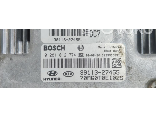 Turbodmychadlo Блок управления двигателя 0281012774 KIA Magentis D4EA