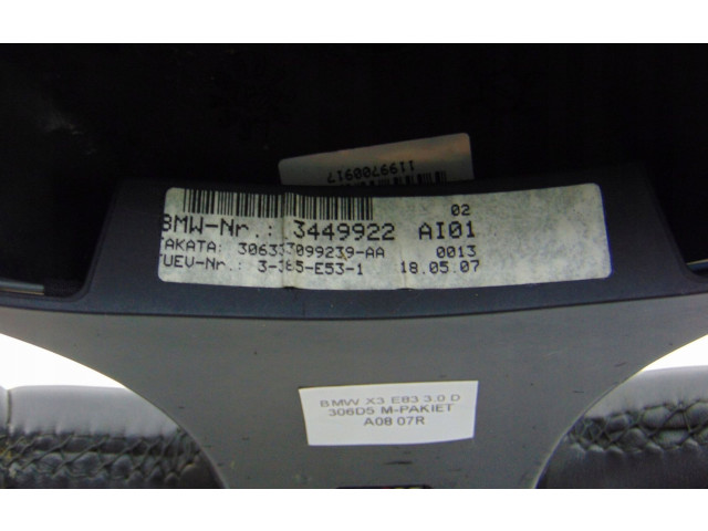 Руль BMW X3 E83 2003 - 2010 года 3449922