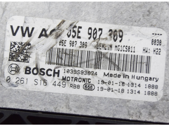 Блок управления двигателя 05e907309d, 0261s21825   Audi Q2 -