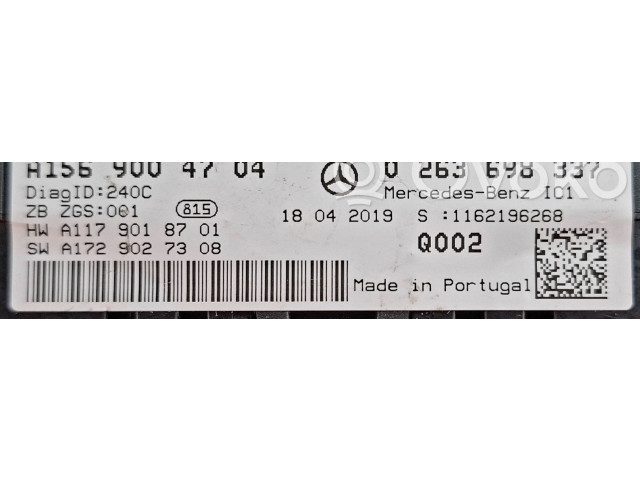 Přístrojová deska Mercedes-Benz GLA W156 2018 A1569004704