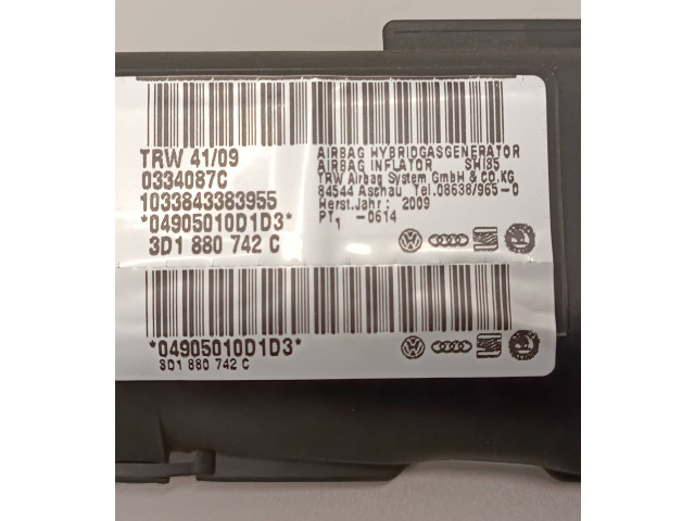Боковая подушка безопасности 3D1880742C, 0334087C   Volkswagen Phaeton
