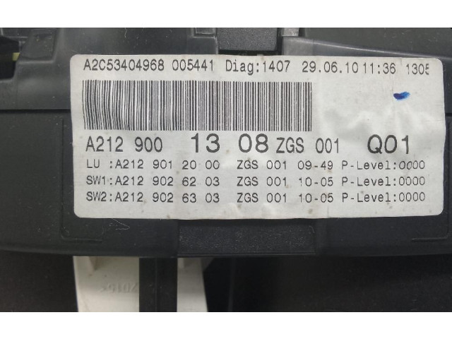 Přístrojová deska Mercedes-Benz E W212 2009 A2129001308