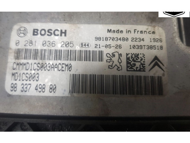 Блок управления двигателя 9833749880, 9833749880 Opel Combo E