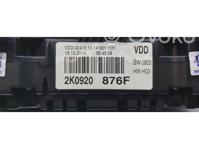 Панель приборов 2K0920876F   Volkswagen Caddy       