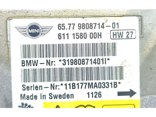 Блок подушек безопасности 65.77, 9808714-01   Mini One - Cooper Coupe R56
