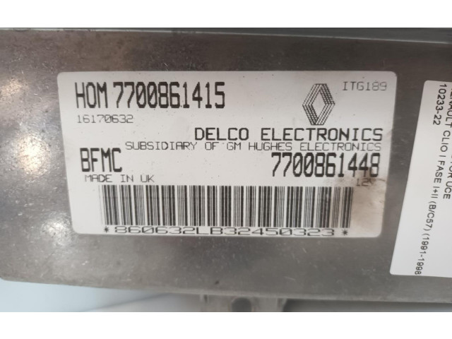 Блок управления двигателем Блок управления 7700861448, 7700861448   Renault Clio I