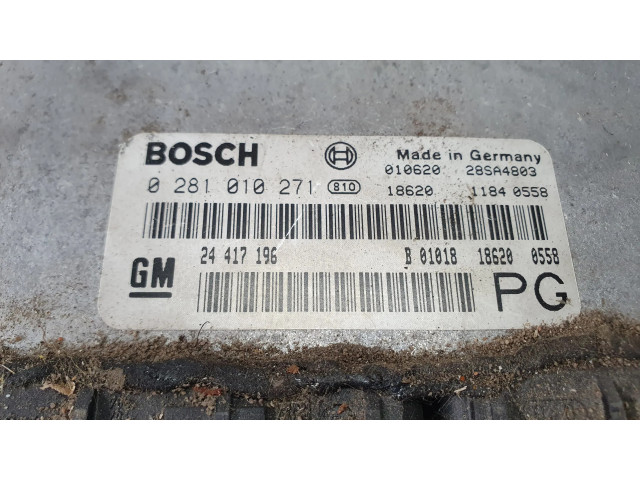 Řídící jednotka 0281010271, 24417196 Opel Vectra B 1998