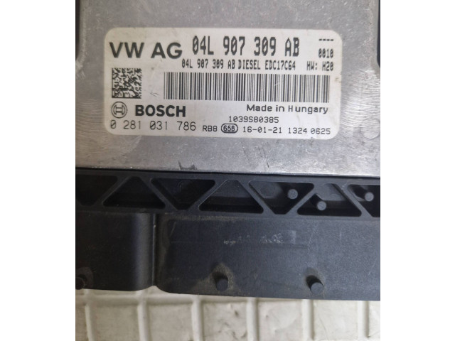 Блок управления двигателя 04L907309AB, 0281031786 Audi Q3 8U
