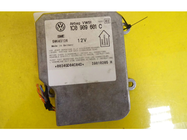 Блок подушек безопасности 1C0909601C, 5WK43126 Skoda Fabia Mk1 (6Y)