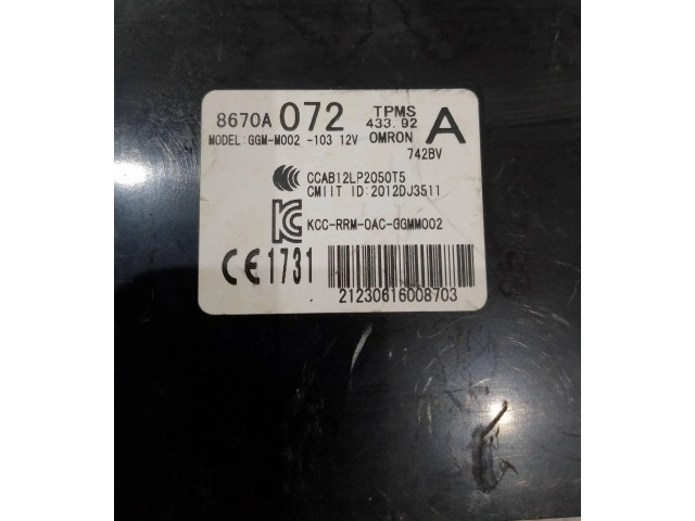 Řídící jednotka 8670A072A Mitsubishi Pajero 2013