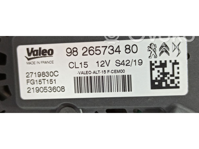 Генератор 9826573480, 1637302780 Peugeot 2008 II