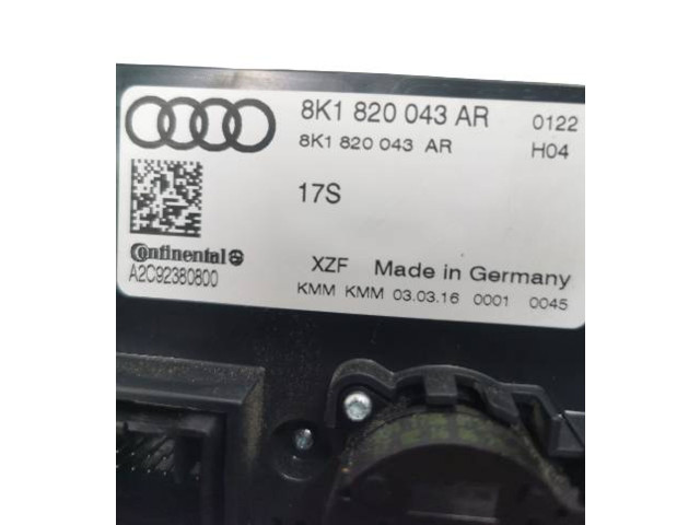 Блок управления климат-контролем 8K1820043AR Audi A5