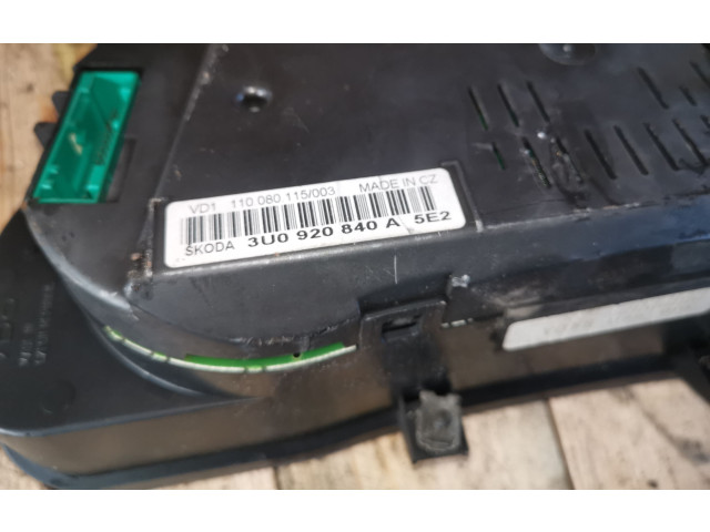 Панель приборов 3U0920840A Skoda Superb B5 (3U)