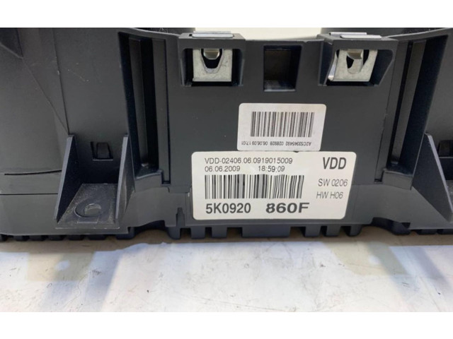 Панель приборов 5K0920860F   Volkswagen Golf VI       