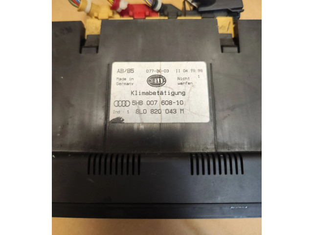 Блок управления климат-контролем 8L0820043M, 5HB00760810 Audi A3 S3 8L
