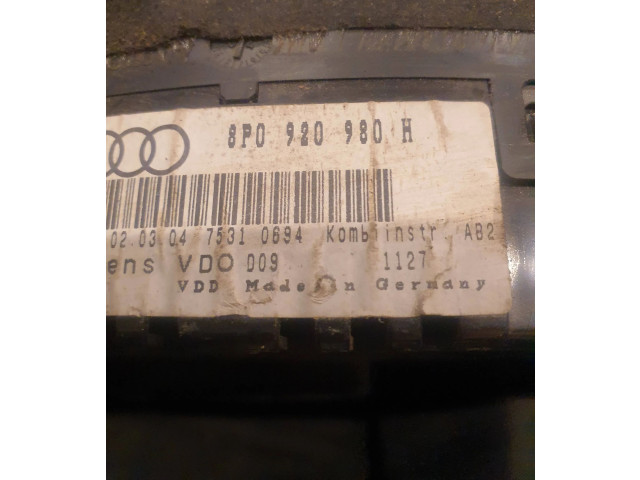 Панель приборов 8P0920980H Audi A3 S3 8P