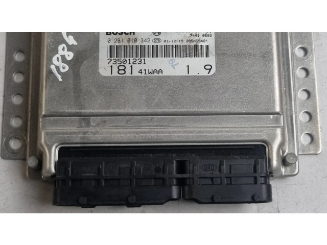 Блок управления двигателя 0281010342, 73501231   Fiat Marea