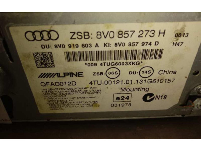 Дисплей 8V0857273H Audi A3 S3 A3 Sportback 8P