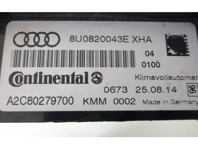 Блок управления климат-контролем 8U0820043E, A2C80279700 Audi Q3 8U