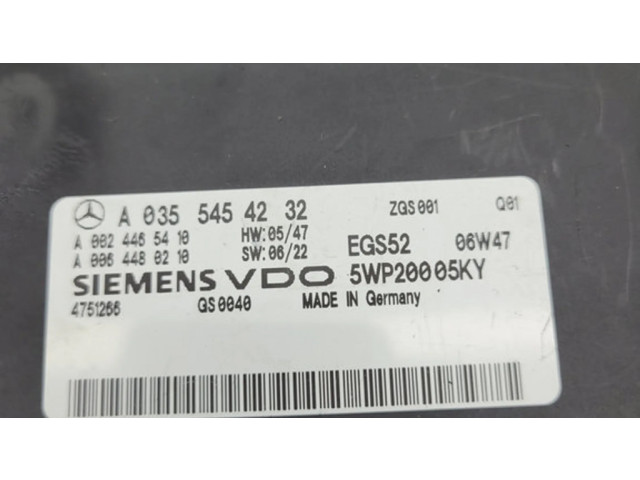 Блок управления коробкой передач A0355454232, A0024465410   Mercedes-Benz E W211
