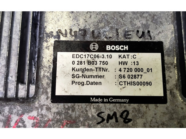 Řídící jednotka 0281B03750, EDC17C06 BMW M3 e90 2009