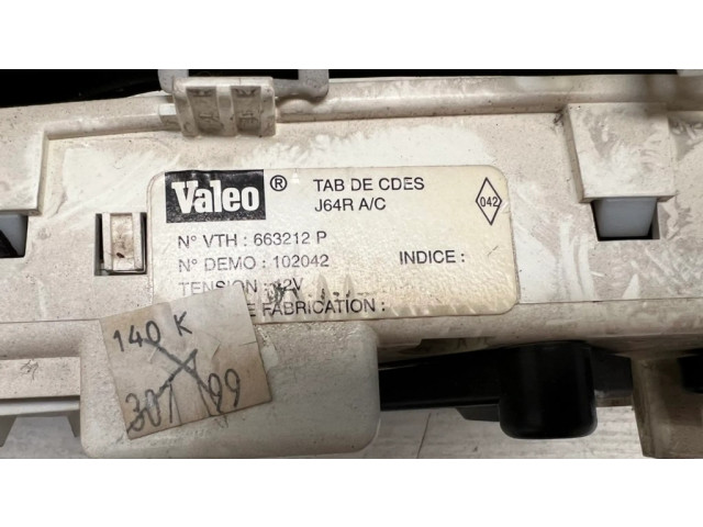 Блок управления климат-контролем 663212P, 102042   Renault Scenic I