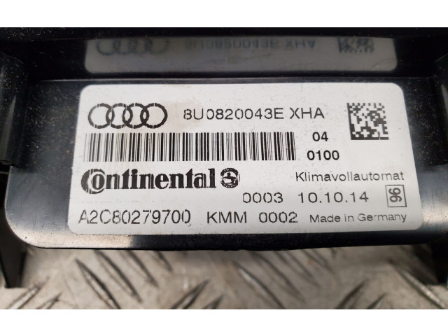Блок управления климат-контролем 8U0820043E Audi Q3 8U