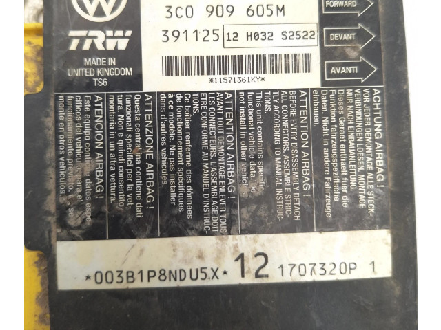 Блок подушек безопасности 3C0909605M, 391125   Volkswagen PASSAT B6