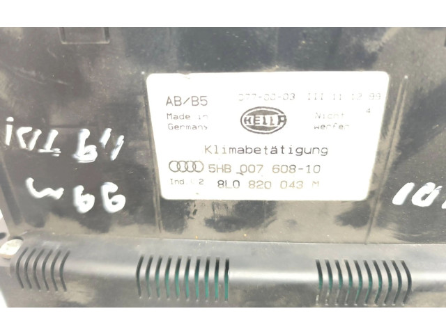 Блок управления климат-контролем 8L0820043M, 5HB00760810   Audi A3 S3 8L