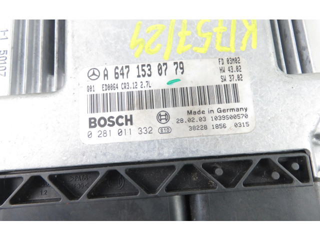 Řídící jednotka A6471530779, A6471530779 Mercedes-Benz E AMG W211 2002