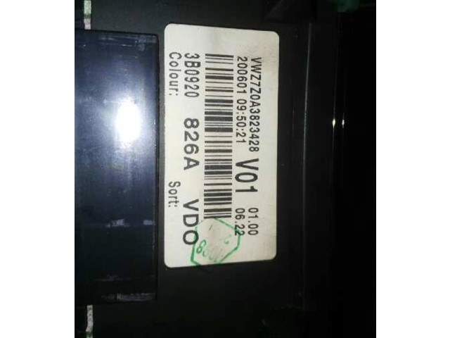 Přístrojová deska Volkswagen Passat Alltrack 2002 3B0920826A, 0090059