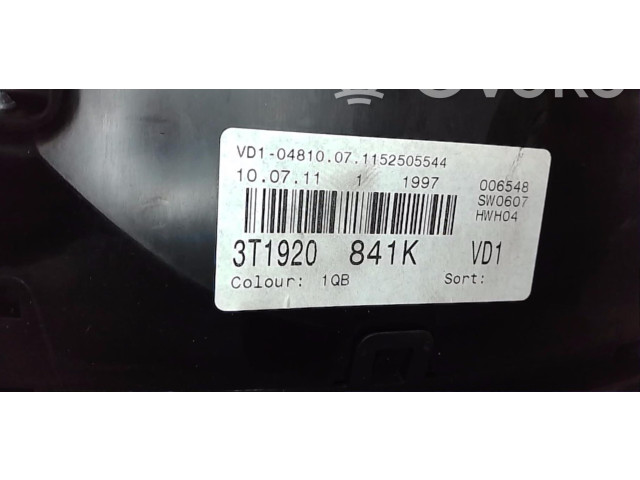 Спидометр (приборный щиток)    3T1920841K   Skoda Superb B6 (3T)