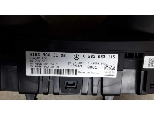 Панель приборов A1669003106   Mercedes-Benz GL X166       