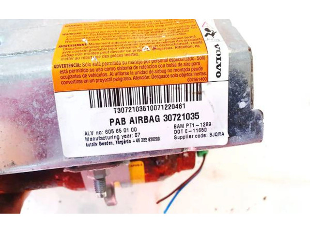 Подушка безопасности пассажира 30721035, 605650100 Volvo V70
