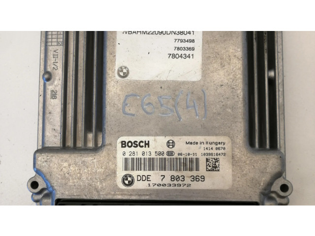 Řídící jednotka 7803369, 0281013500 BMW 7 E65 E66 2007