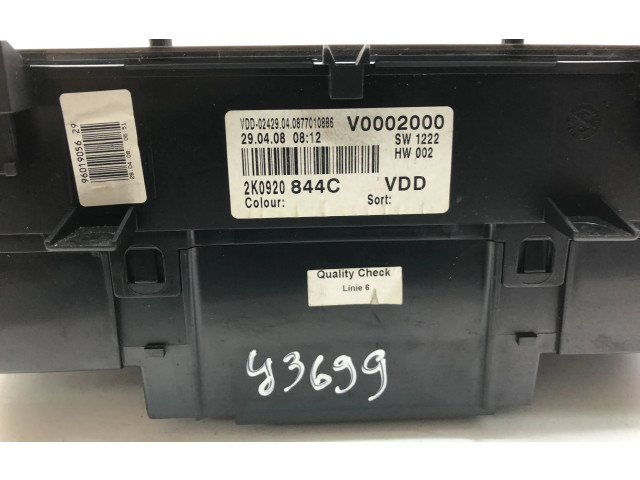 Панель приборов 2K0920844C   Volkswagen Caddy       