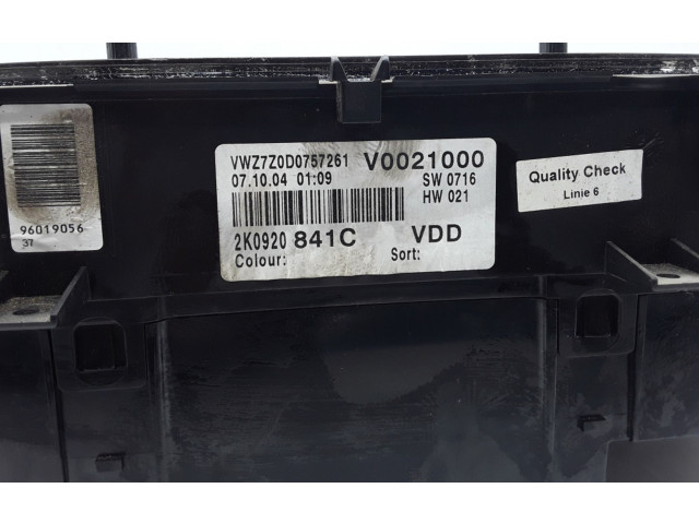 Панель приборов 2K0920841C, V0021000 Volkswagen Caddy