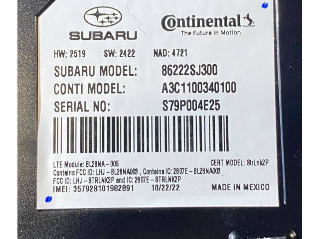 Блок управления 86222SJ300   Subaru Forester SK