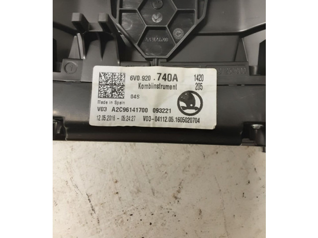 Панель приборов 6V0.920.740A   Skoda Fabia Mk3 (NJ)       