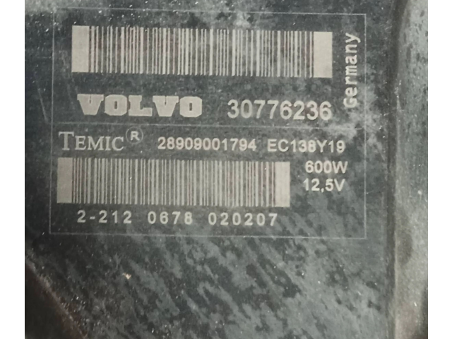 Вентилятор радиатора     30776236, EC138Y19    Volvo XC90 