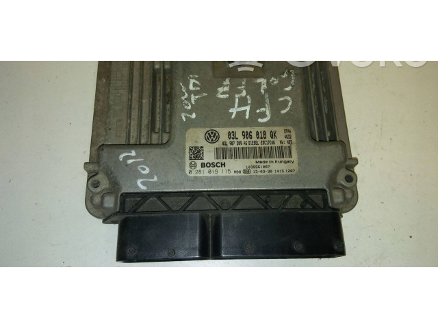 Блок управления двигателя 03L906018QK, 03L907309AG Skoda Yeti (5L)