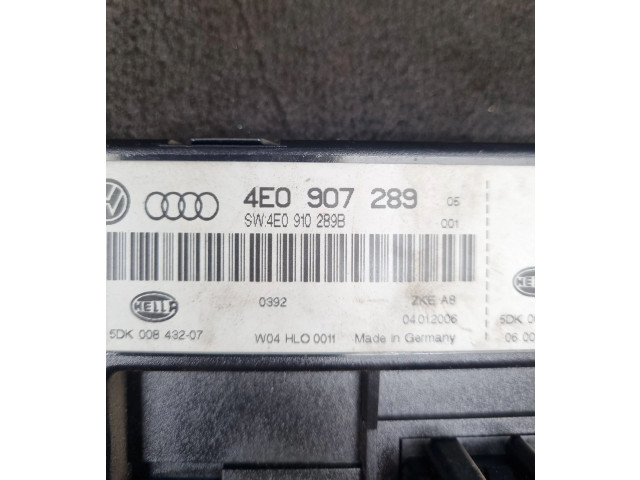 Zámek zadních dveří 4E0907289, 4E0910289B Audi A8 S8 D3 4E 2006