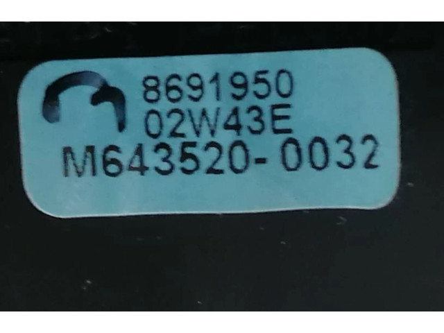 Блок управления климат-контролем 8691950, 02W43E Volvo S60