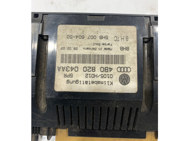 Блок управления климат-контролем 4B0820043AA, 0105H012   Audi A6 S6 C5 4B