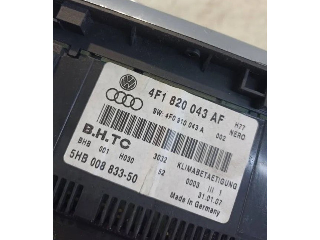 Блок управления климат-контролем 4F1820043AF, 4F0910043A   Audi A6 S6 C6 4F