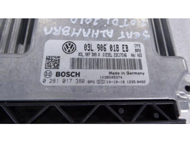 Řídící jednotka 03L906018EB, 0281017380 Seat Alhambra (Mk2) 2010