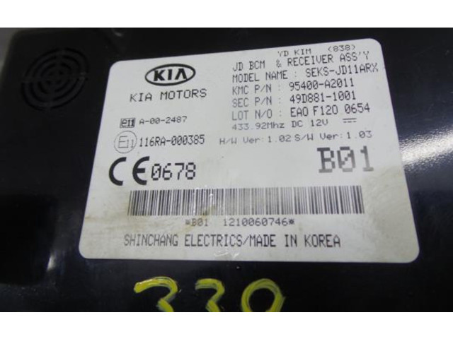 Блок комфорта 95400A2011, 49D8811001   KIA Ceed   