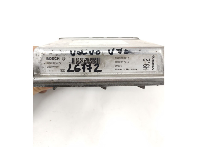 Блок управления двигателем Блок управления 0281001776, 09406667A26772 Volvo V70